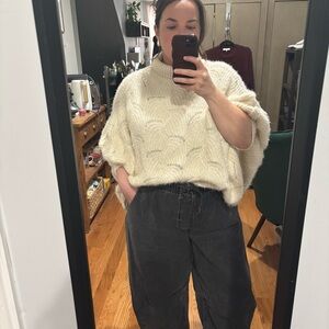 Anthro NWT One Size Textured Turtleneck Sweater | Quiet Luxury Capsule